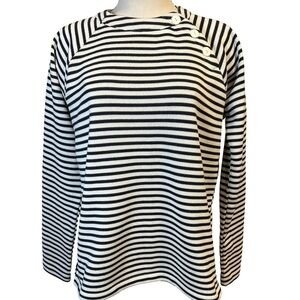 Craghoppers Striped Boxy Sailor Collar Sweater/Large